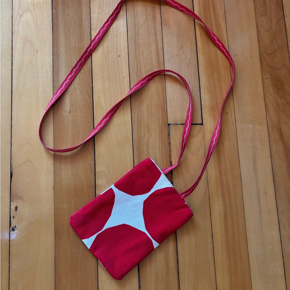 Marimekko fabric Red and White Mini Bag